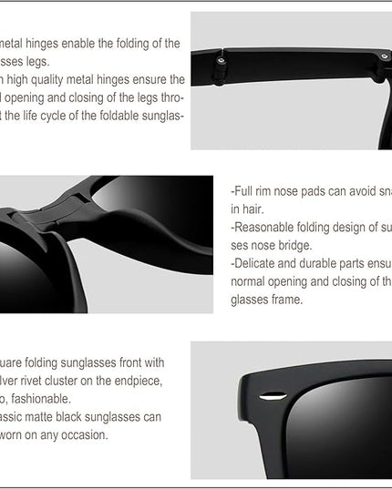 Joopin Square Sunglasses Polarized UV Protection Trendy Designer Sun Glasses Men Women