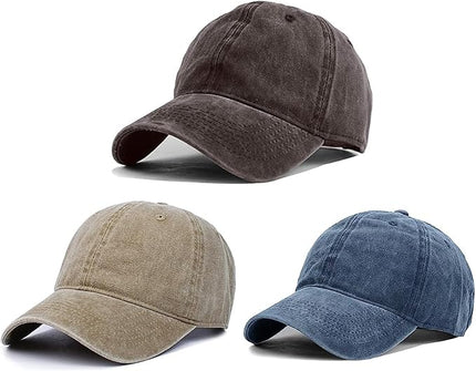 HH HOFNEN Men Women Washed Distressed Twill Cotton Baseball Cap Vintage Adjustable Dad Hat