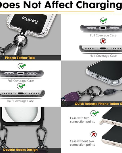 Phone Lanyard Crossbody, Dream Catcher Cell Phone Strap for Around The Neck Adjustable, Anti Theft Cute Lanyard for iPhone Case ID Holder Keys Accessories Travel Essential