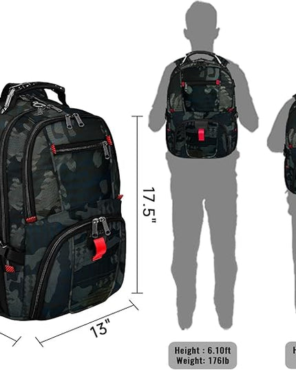 YOREPEK Travel Backpack, Extra Large 50L Laptop Backpacks for Men Women, Water Resistant College Backpack Airline Approved Business Work Bag with USB Charging Port Fits 17 Inch Computers, Camouflage