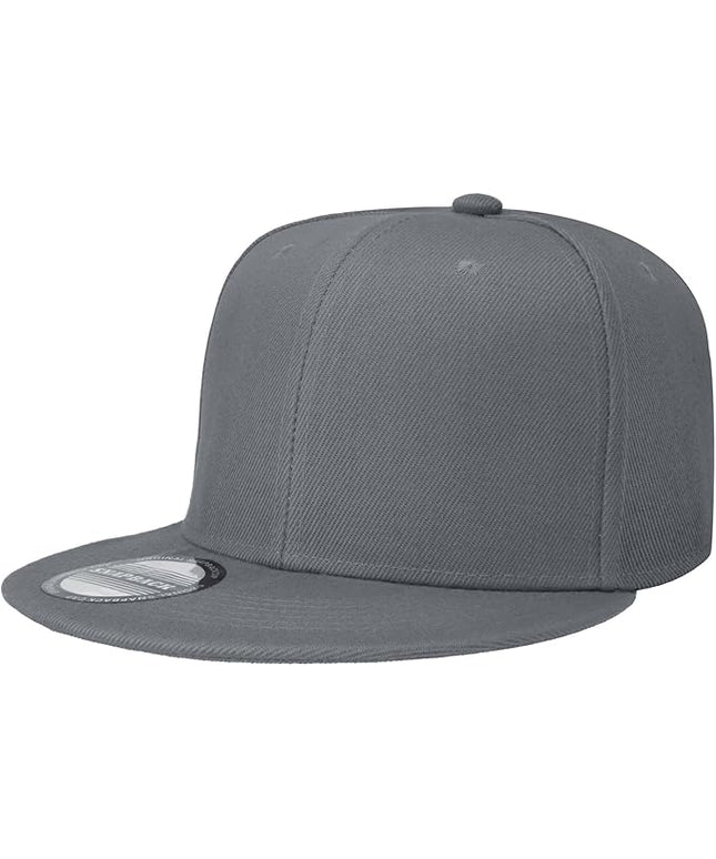 Classic Snapback Hat Cap Hip Hop Style Flat Bill Blank Solid Color Adjustable Size