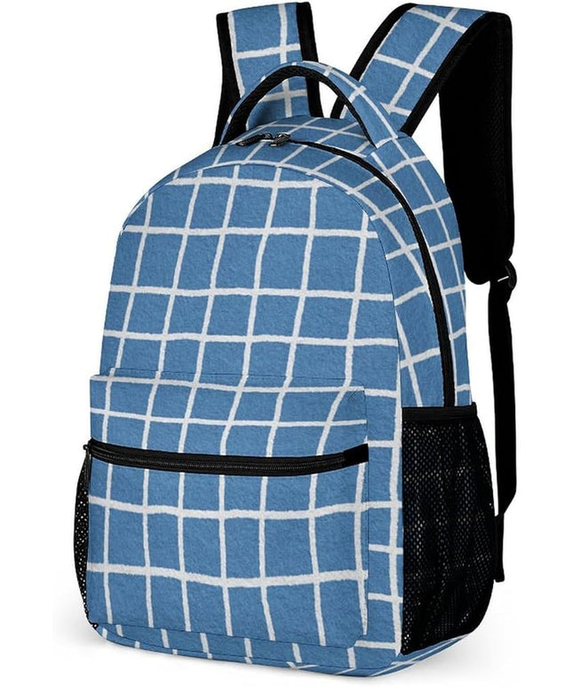 Fashion Morandi White Stripes Backpack Lightweight Large Capacity Laptop Daybag for Travel Work