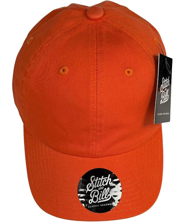 Stitch and Bill Mens Athletic Deep-Crown Baseball Cap 100% Soft Cotton Unstructured Dad Hat Outdoors Adjustable