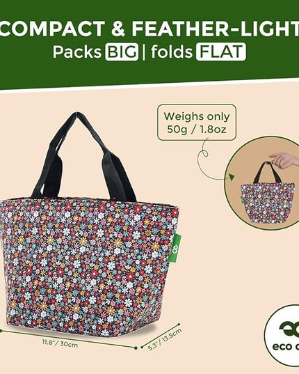 ECO CHIC Insulated Lunch Bag - Waterproof, Reusable Office Lunch Tote Bag for Women & Men - Durable Cooler in Cute Colorful Designs - Ideal for daily lunching