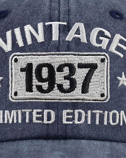 Vintage 1944 1943 1942 1941 1940 1939 1938 1937 1936 1935 Limited Edition Adjustable Embroidered Baseball Cap