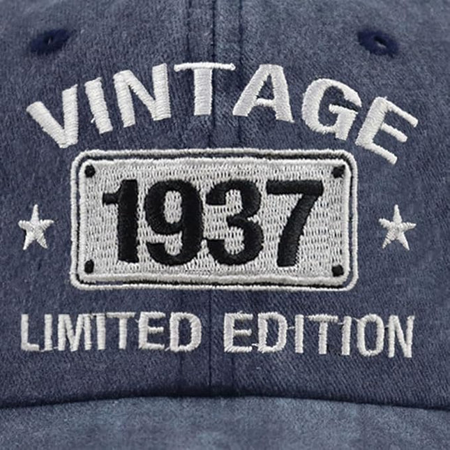 Vintage 1944 1943 1942 1941 1940 1939 1938 1937 1936 1935 Limited Edition Adjustable Embroidered Baseball Cap