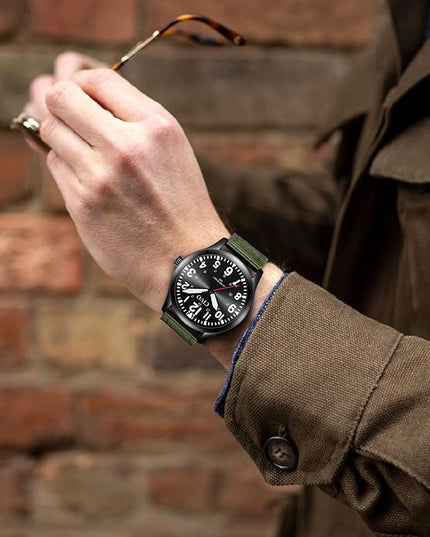 CIVO Analog Wrist Watches for Men: Waterproof Stainless Steel Mens Watches - Silver Watch with Easy Read Dial Men's Watch for Gift