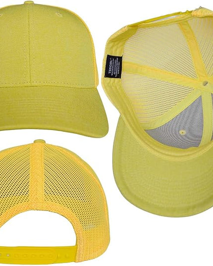 TSSGBL 2 Pack Snapback Trucker Baseball Hats Mesh Back Adjustable Blank Ball Caps for Men Women