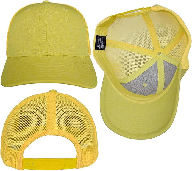 TSSGBL 2 Pack Snapback Trucker Baseball Hats Mesh Back Adjustable Blank Ball Caps for Men Women