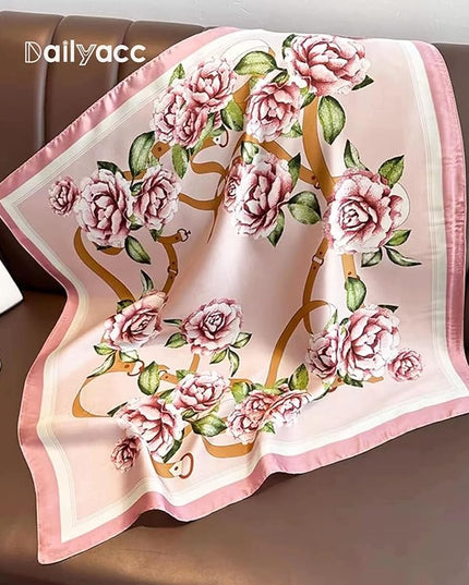 Dailyacc Hair Bandanas Scarf For Women Lightweight Fashion Neck Silk Satin Head Scarves For Sleeping Handbags Scarf
