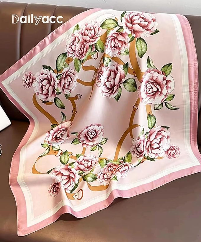Dailyacc Hair Bandanas Scarf For Women Lightweight Fashion Neck Silk Satin Head Scarves For Sleeping Handbags Scarf