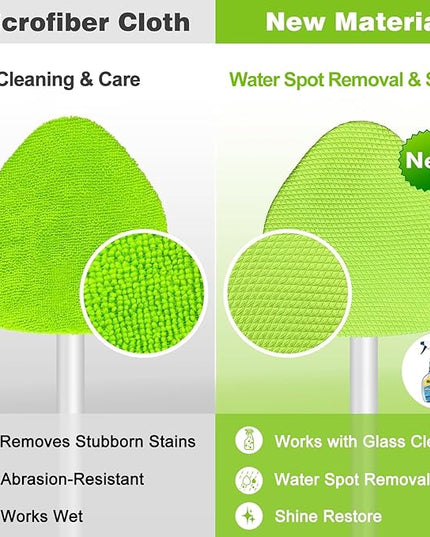 XINDELL 24-inch Windshield Cleaner Tool – Upgrade Large Head Car Interior&Exterior Window Cleaning Kit with Extendable Handle & 4 Microfiber Pads, Auto Wiper Brush for Car, Trucks, SUVs, RVs & Home