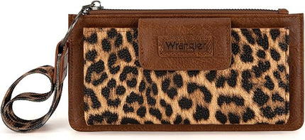 Montana West X Wrangler Wallet for Women Ladies Female Card Cases & Money Organizers Wristlet with Wallet Large Clutch with Coin Purse Smooth Zipper and Rfid Lining