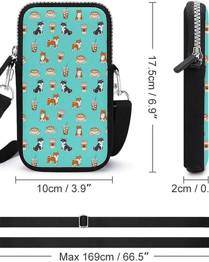 Unisex Small Crossbody Bags, Women Men Portable Adjustable Crossbody Phone Wallet Pouch