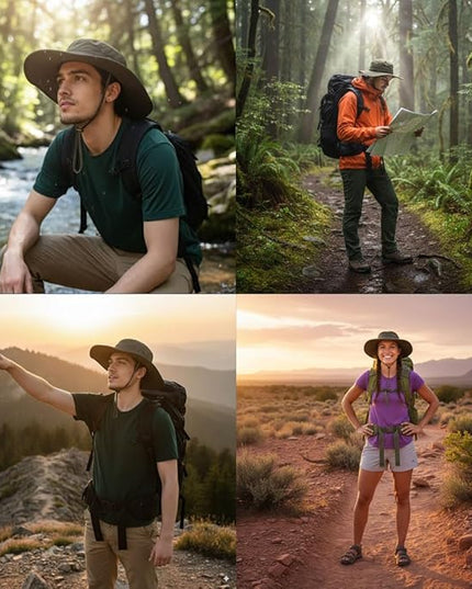 Wide Brim Bucket Hat Men Fishing Hiking Gardening Hat for Men and Women Fisherman Hat UPF 50+