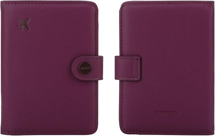 ZOPPEN Passport Holder Women, Passport Cover Travel Wallet Rfid Blocking Passport Wallet Cover Case Travel Essentials Document Organizer, Grape Purple