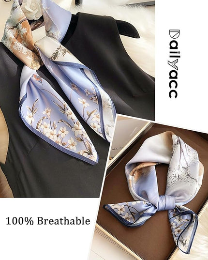 Dailyacc Hair Bandanas Scarf For Women Lightweight Fashion Neck Silk Satin Head Scarves For Sleeping Handbags Scarf