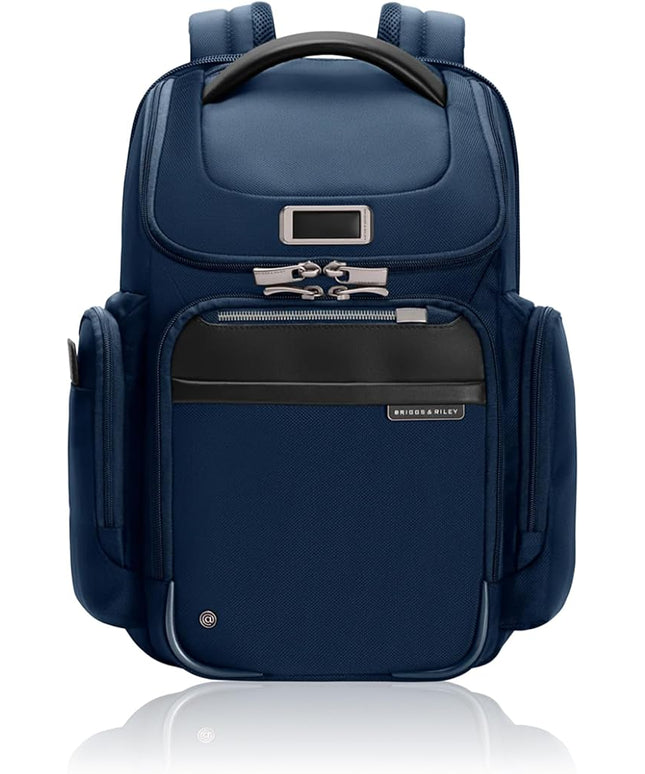 Briggs & Riley Medium Widemouth Backpack for Women & Men - Laptop Backpack, For Work & Travel, Lightweight & Durable, Padded Straps, Fits up to 15" Laptop - @work Collection, Navy