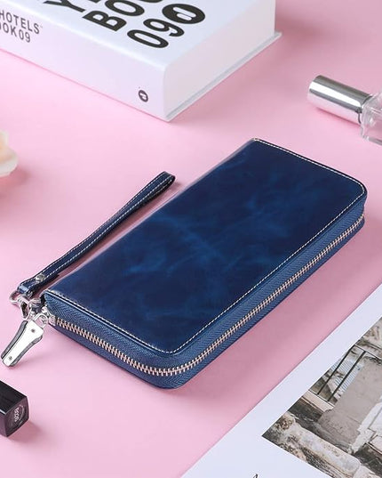 Lavemi Small Compact Women Wallet RFID Blocking Genuine Leather Bifold Purse with ID Windows