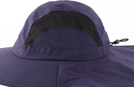 Home Prefer UPF 50+ Sun Hats for Men Women Wide Brim Fishing Hat with Neck Flap UV Protection Sunblock Safari Bucket Hat