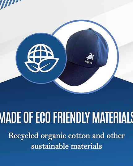 Baseball Cap with Adjustable Buckle Closure - Regular Fit Baseball Hat for Men & Women - Stylish Recycled Cotton Cap
