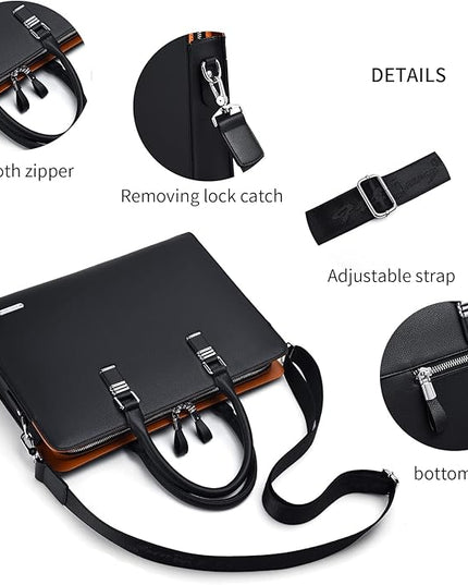 FSD.WG]Business Bag Leather Briefcase Shoulder Laptop Business Bag for Men