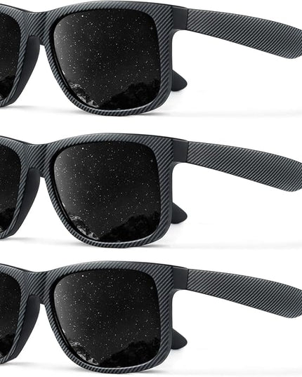 KALIYADI Sunglasses Men Polarized Sun glasses for Mens Womens Classic Matte Black Frame UV Protection 3pack
