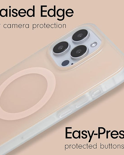Sonix Protective Phone Case for iPhone 15 Pro | Compatible with Magsafe | 10ft Drop Tested | Jelly Apricot