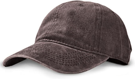 Unisex Vintage Washed Baseball Cap | Low Profile Soft Top Unstructured Cotton Baseball Cap | Adjustable Size Vintage Buckle