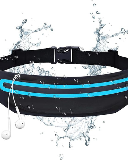 Running Belt Fanny Pack, Running Waist Pack for Women & Men USA Patented Hands-Free Reflective Runner Pouch Belt Fitness Workout Bag No-Bounce Adjustable Sport Travel Fanny Pack Cell