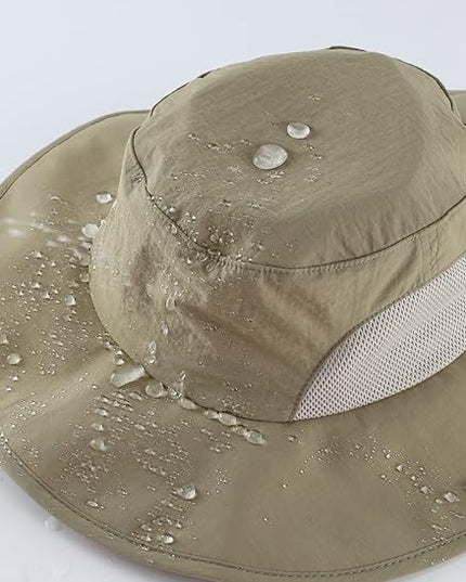 Home Prefer UPF50+ Mens Sun Hat Wide Brim Fishing Hat for Men UV Protection Womens Beach Bucket Hat for Golf Hiking Gardening