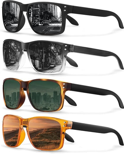 KUGUAOK Polarized Square Sunglasses For Men and Women Matte Finish Sun Glasses UV Protection Glasses