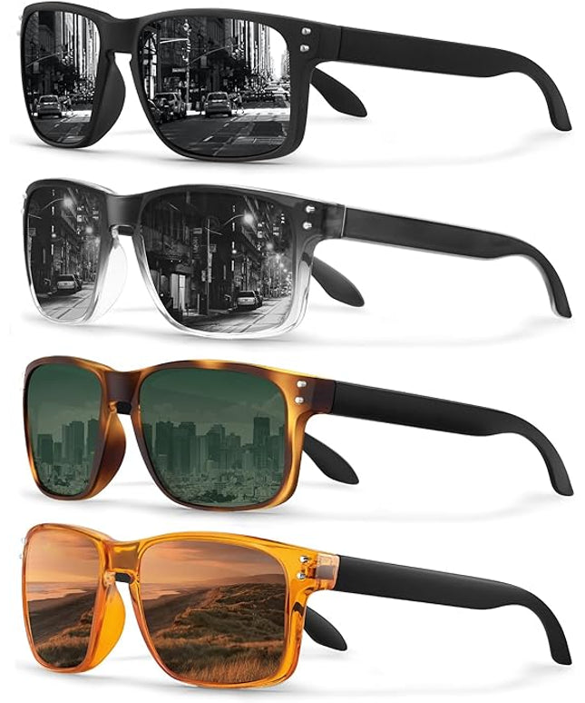 KUGUAOK Polarized Square Sunglasses For Men and Women Matte Finish Sun Glasses UV Protection Glasses