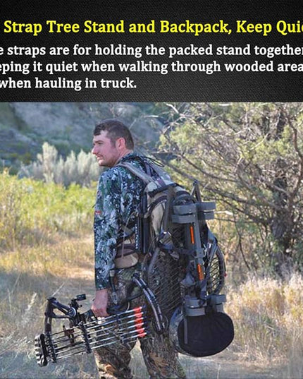 Boaton Tree Stand Stabilizer Straps, Tree Stand Accessories, Hunting Utility Strap For Holding Climbing Tree Stand And Backpack, Hanging Trail Cameras and Holding Gear