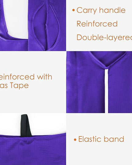 BeeGreen Purple Reusable Grocery Bags Wholesale Purple Reusable Kitchen Bags Bulk Foldable-Machine Washable with Zipper Storage Pouch 20 Packs