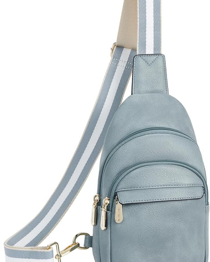 BOSTANTEN Small Sling Bag for Women Leather Crossbody Bags Fanny Pack Chest Bag for Travel
