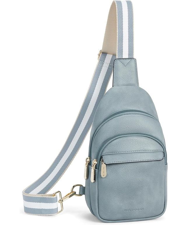 BOSTANTEN Small Sling Bag for Women Leather Crossbody Bags Fanny Pack Chest Bag for Travel