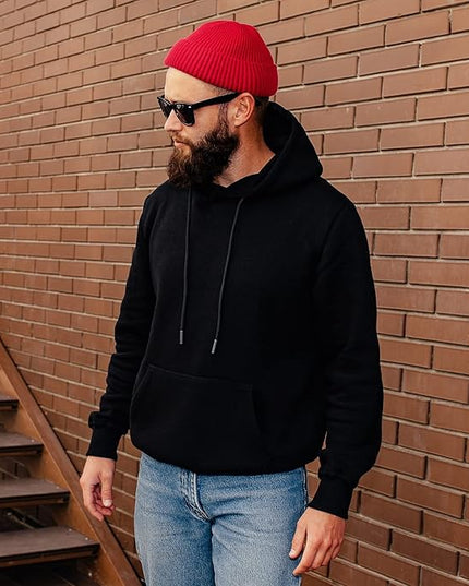 ROYBENS Swag Wool Knit Cuff Short Fisherman Beanie for Men Women, Winter Warm Hats