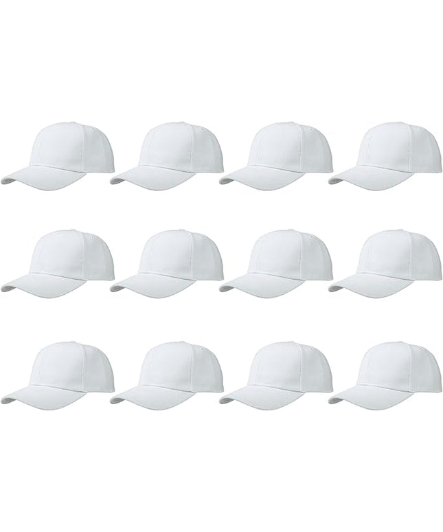 Gelante Plain Blank Baseball Caps Adjustable Back Strap Wholesale LOT 12 PC'S