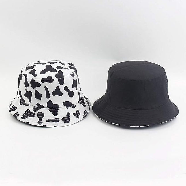 Mashiaoyi Unisex Print Double-Side-Wear Reversible Bucket Hat