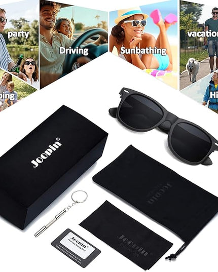 Joopin Square Sunglasses Polarized UV Protection Trendy Designer Sun Glasses Men Women
