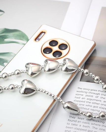 Beaded Camera Wrist Strap, Cute Phone Charms Strap, Pearl Bracelet Wrist Strap, Phone Keychain Decoration for Wallet