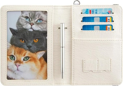 Pink Passport Holder,Cute Passport Cover,Travel Wallet with Credit Card Slots Rfid passport Wallet Waterproof Documents Organizer Women Men (Cute Cat)