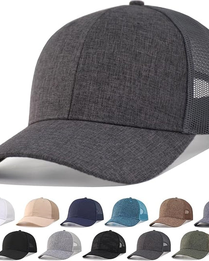 CYGTE XXL Plus Size Trucker Hat Snapback Baseball Cap- Big Head Fit Up to Size 8 Men's Mesh-Back Ball Cap