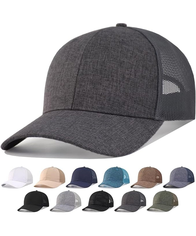 CYGTE XXL Plus Size Trucker Hat Snapback Baseball Cap- Big Head Fit Up to Size 8 Men's Mesh-Back Ball Cap