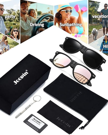 Joopin Square Sunglasses Polarized UV Protection Trendy Designer Sun Glasses Men Women