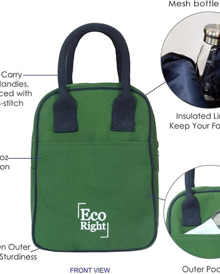 Eco Right Insulated Lunch Bag Women, Work Lunch Box for Men, Adults