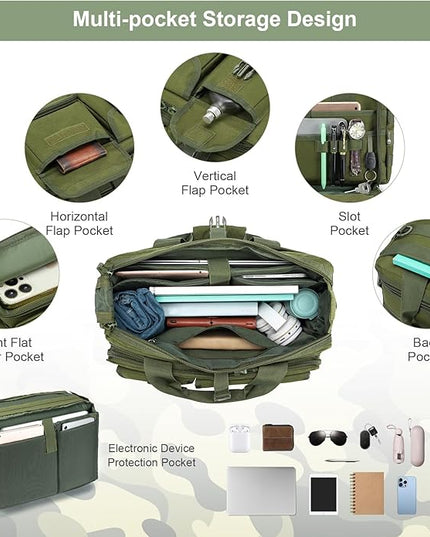 Stypos Tactical Messenger Bag,Tactical Briefcase for Man Military Laptop Bag 14 Inch/15.6 Inch /17.3 Inch Messenger Work Bag