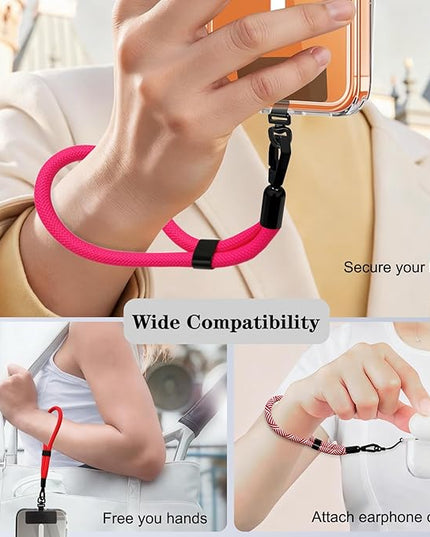Phone Lanyard, 2 Pack Adjustable Cell Phone Lanyard Hand Phone Wrist Strap with Tether Tabs for Smartphones