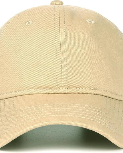Zylioo XL XXL Oversize Baseball Cap, 100% Cotton Adjustable Dad Hat for Big Heads 23.5"-25.5", Soft Crown Large Size Cap